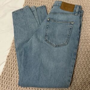 High raise ankle mom jeans